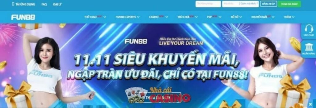 Nhà cái casino trực tuyến uy tín Fun88